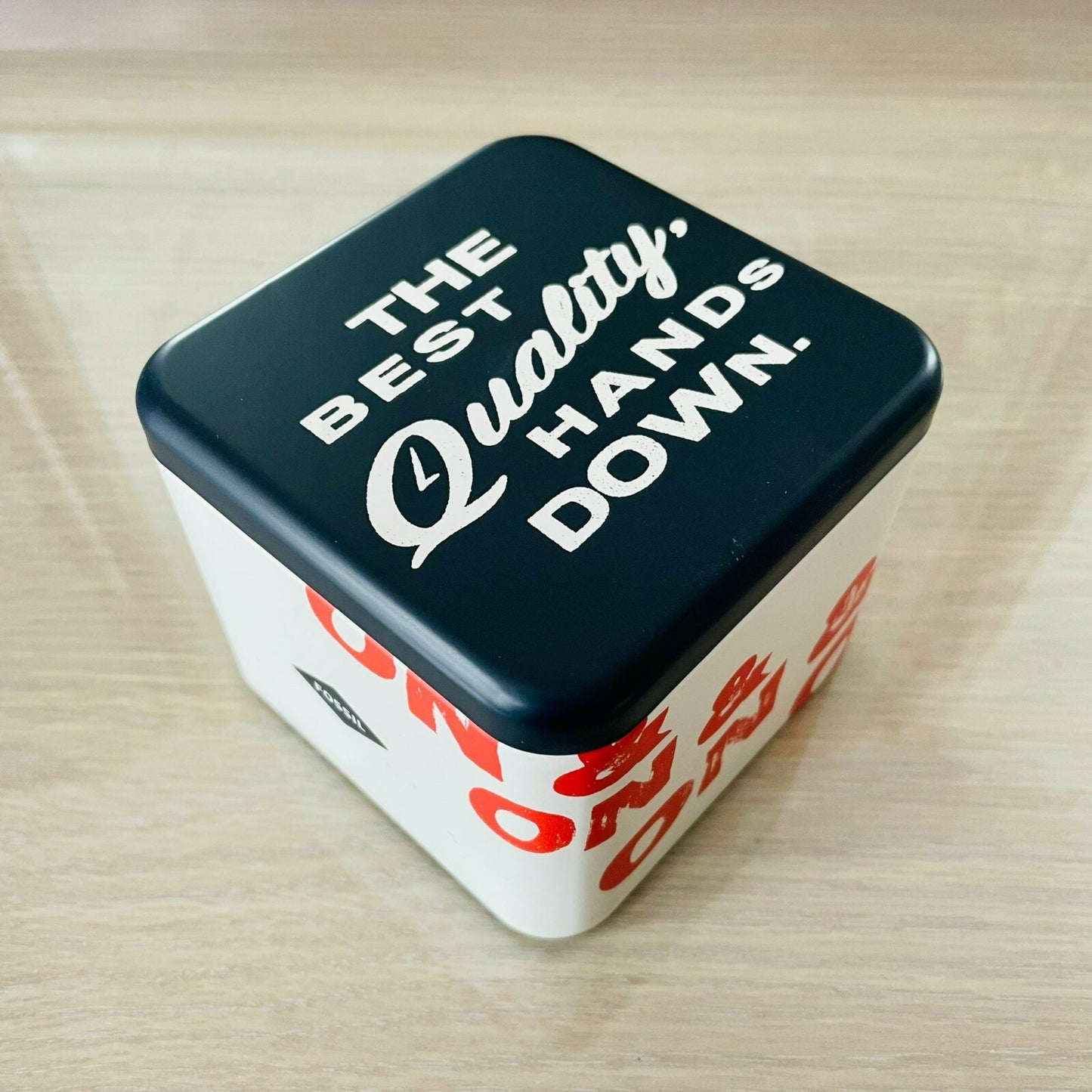 Genuine Fossil Tin Watch Storage Box + Manual