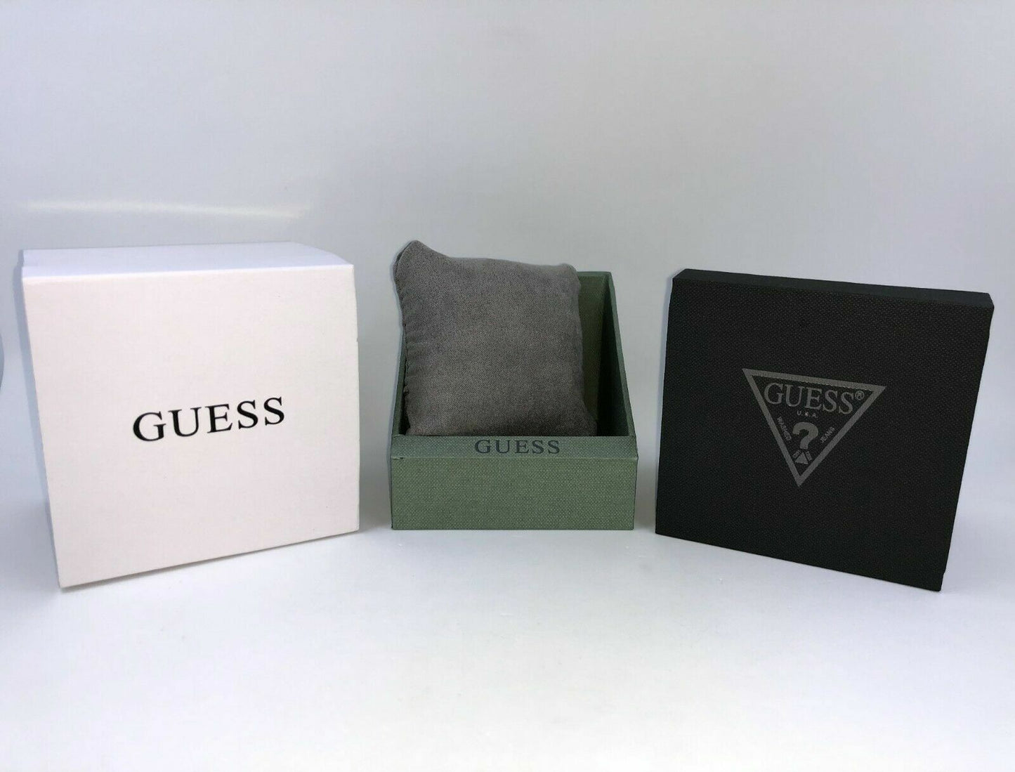 Caja de almacenamiento compacta para relojes Guess original nueva + cojín interior + envío rápido