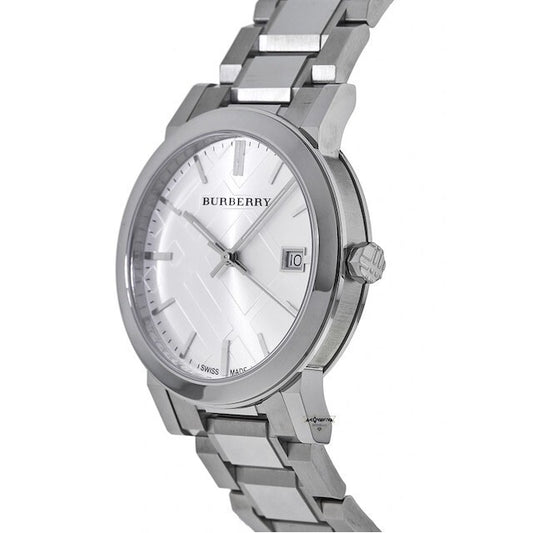 Authentic Burberry Unisex Check Stamped The City Watch BU9000