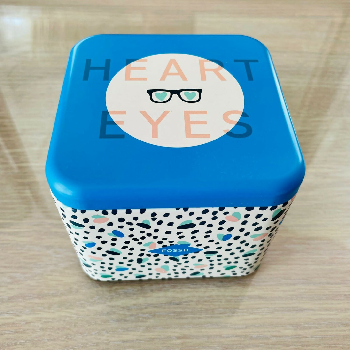 Genuine Fossil Tin Watch Storage Box + Manual