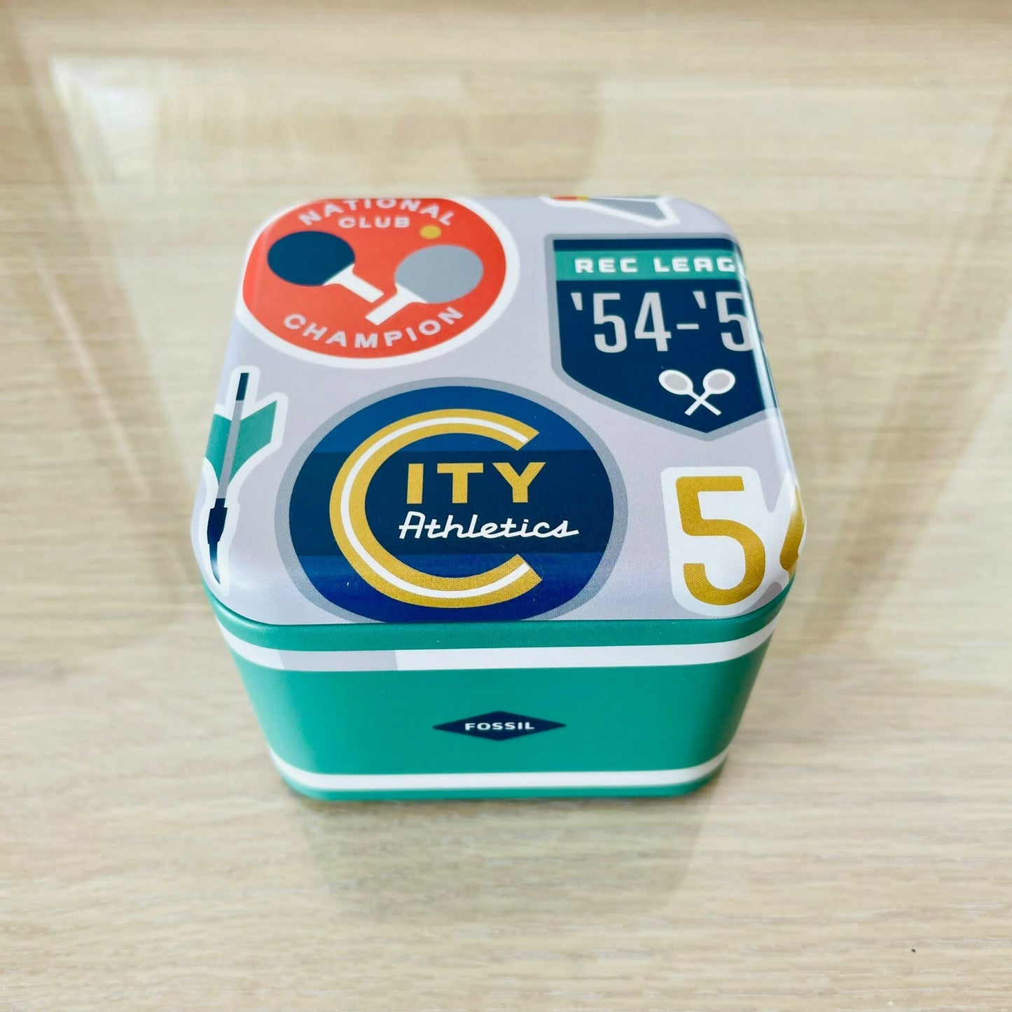 Genuine Fossil Tin Watch Storage Box + Manual