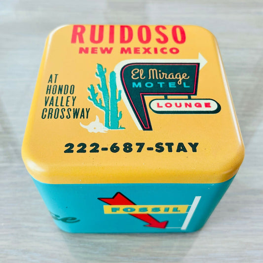 Genuine Fossil Tin Watch Storage Box + Manual