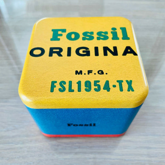 Genuine Fossil Tin Watch Storage Box + Manual