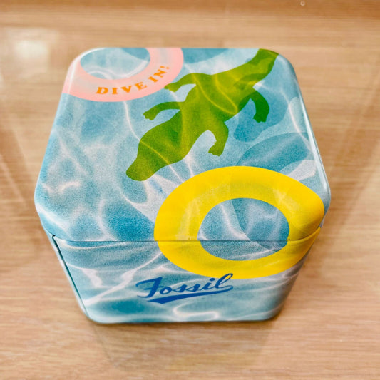 Genuine Fossil Tin Watch Storage Box + Manual