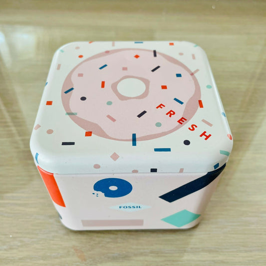 Genuine Fossil Tin Watch Storage Box + Manual