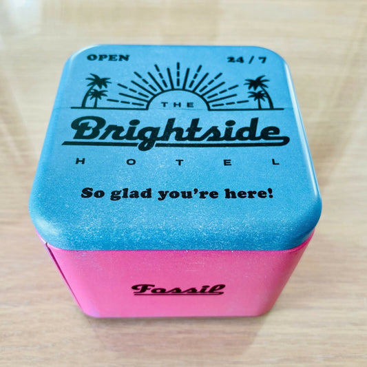 Genuine Fossil Tin Watch Storage Box + Manual