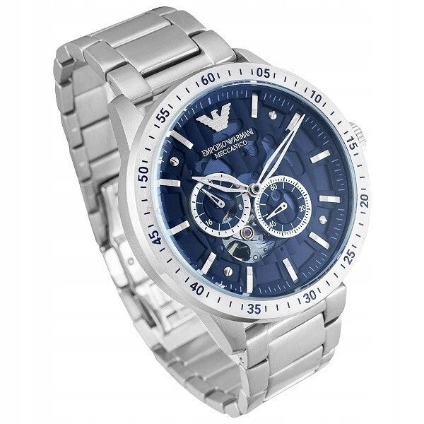 Emporio Armani Mens Automatic Blue Dial Mario Watch AR60052