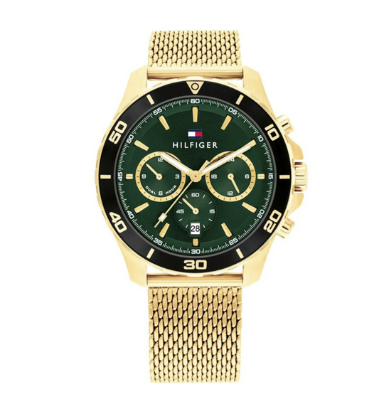 Tommy Hilfiger 1792093 Men's Jordan Mesh Strap Gold Watch