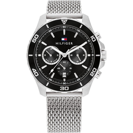 Tommy Hilfiger 1792092 Black Dial Mesh Bracelet Watch