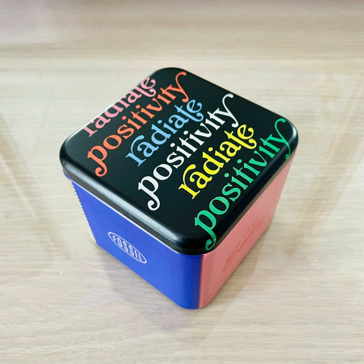 Genuine Fossil Tin Watch Storage Box + Manual