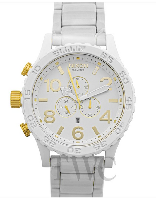 Nixon 51-30 Chronograph White Ion-plated Men's Watch A083-1035
