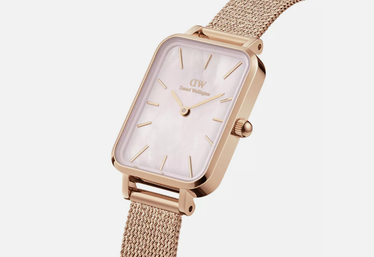 Reloj Daniel Wellington Quadro de acero inoxidable rosa DW00100510
