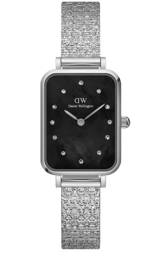 Reloj Daniel Wellington DW00100581 Quadro Lumine plateado para mujer, 20 mm