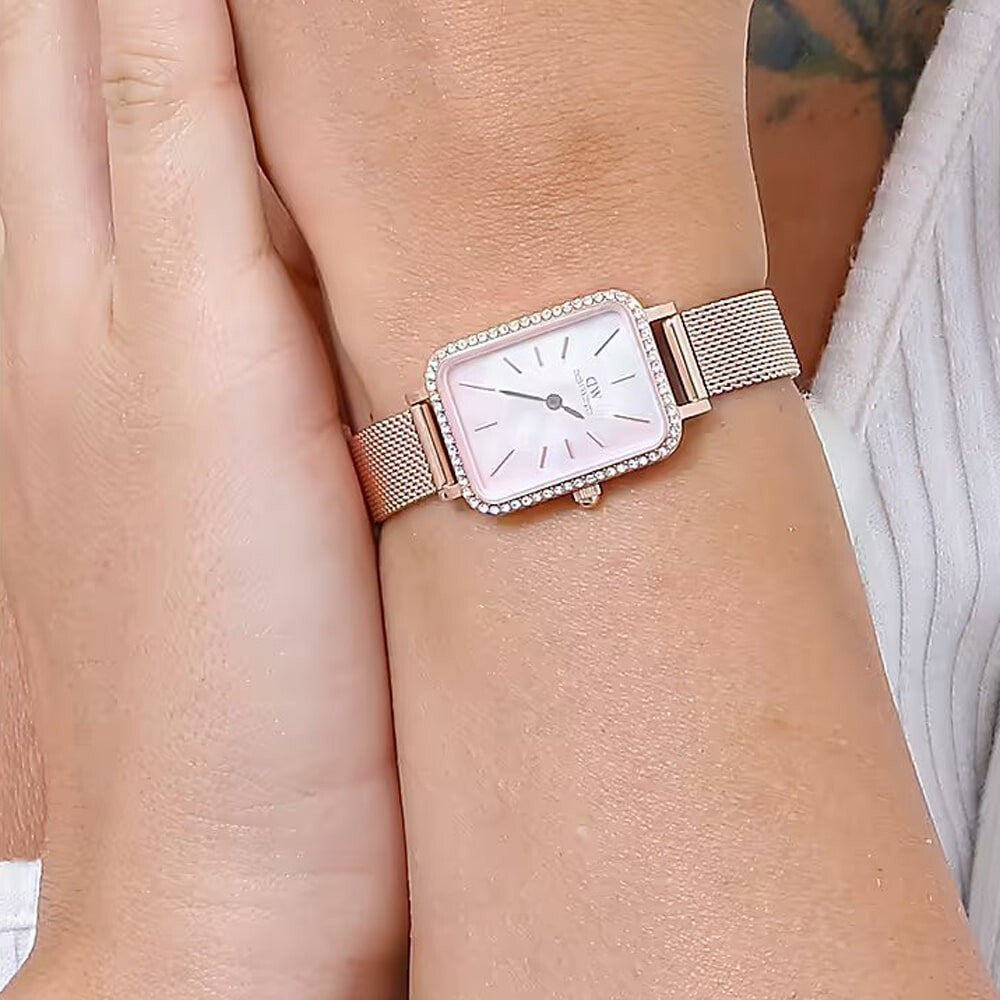 Reloj Daniel Wellington Quadro para mujer, color rosa, DW00100669