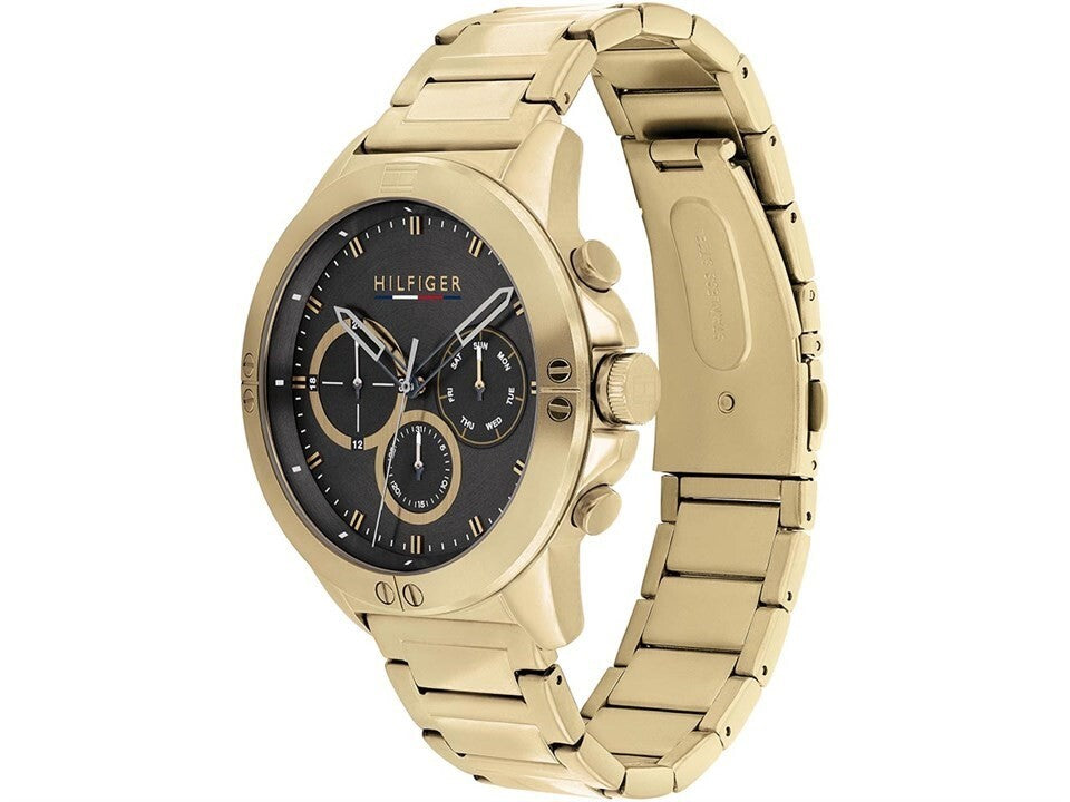 Tommy Hilfiger 1791891 Men's Harley 46mm Grey Dial Gold Watch