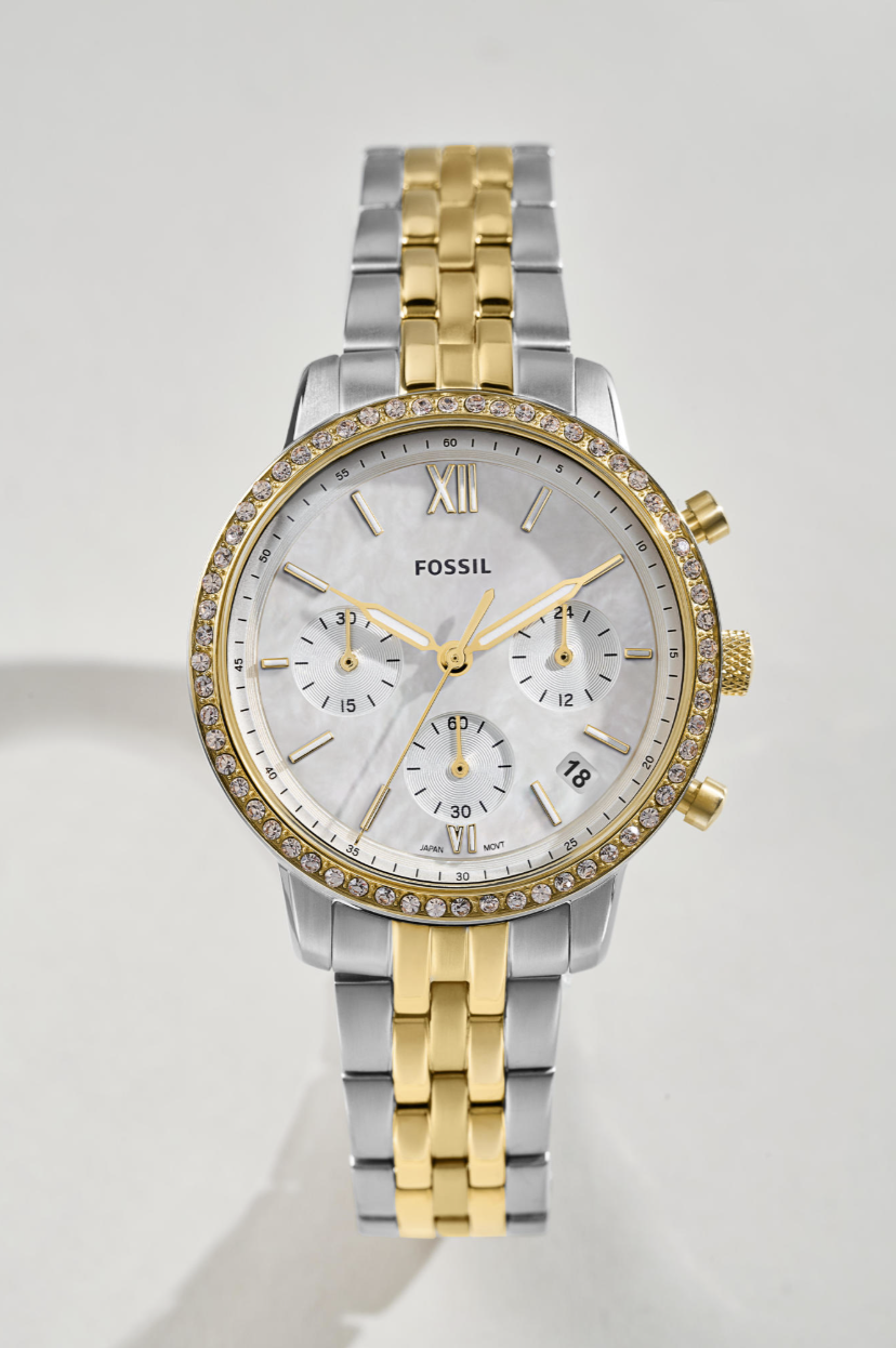 Reloj Fossil Neutra ES5216 Cronógrafo Bicolor de Acero Inoxidable