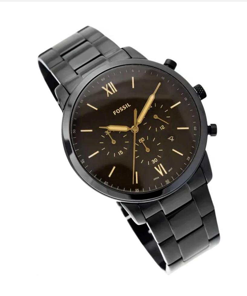Reloj Fossil Neutra FS5525 de acero inoxidable negro