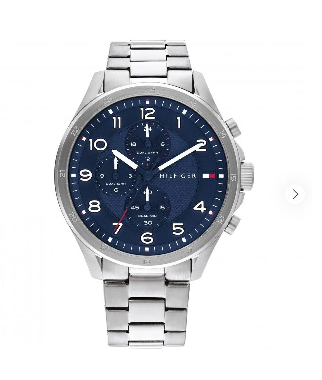 Reloj Tommy Hilfiger 1792007 para hombre, modelo Axel, 44 mm, esfera azul, con brazalete.