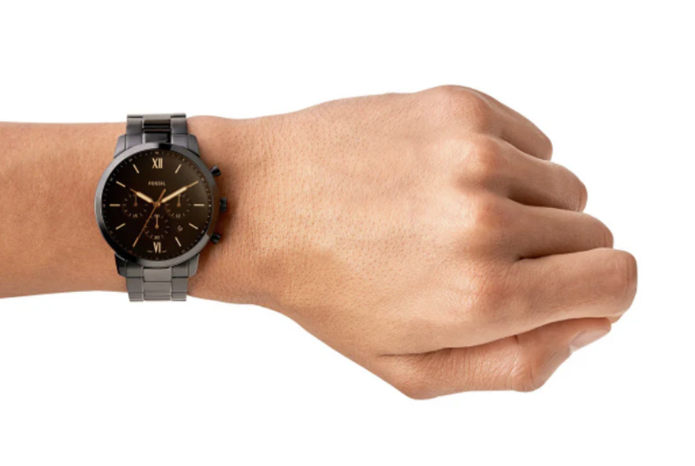 Reloj Fossil Neutra FS5525 de acero inoxidable negro
