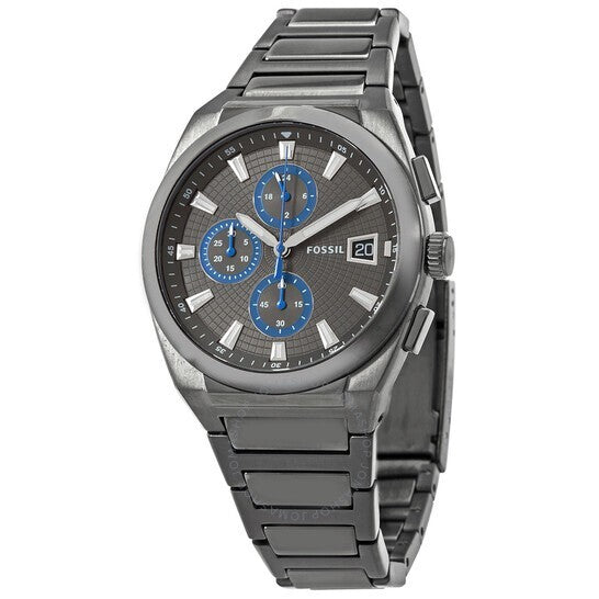 Reloj cronógrafo Fossil FS5830 Everett Smoke de acero inoxidable