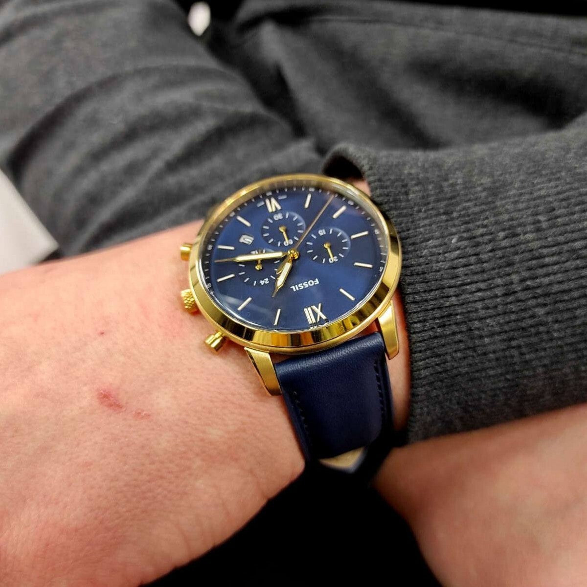 Fossil Neutra FS5790 Blue Chrono Quartz Watch