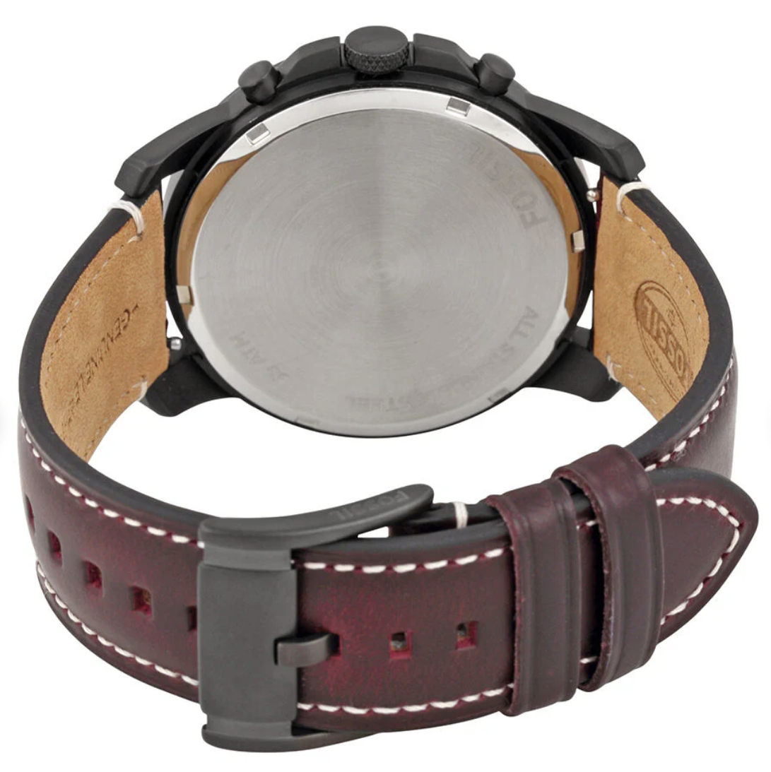 Reloj Fossil Grant FS5088 Cronógrafo con correa de cuero marrón