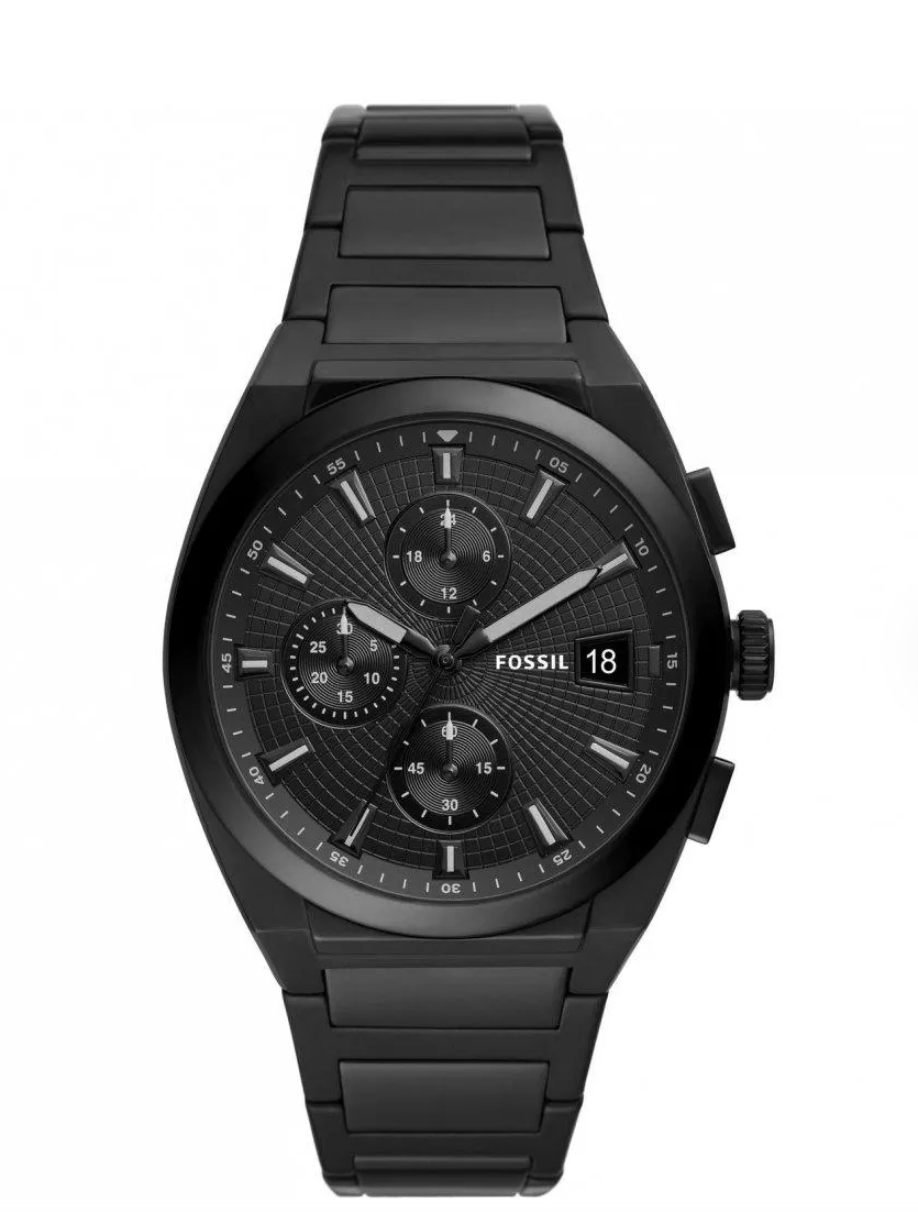 Reloj Fossil Everett FS5797 Cronógrafo de Acero Inoxidable Negro