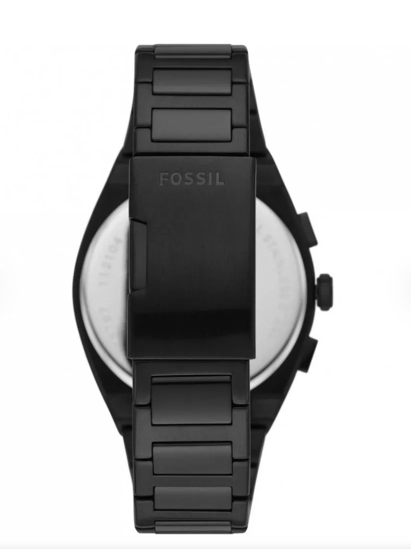 Reloj Fossil Everett FS5797 Cronógrafo de Acero Inoxidable Negro