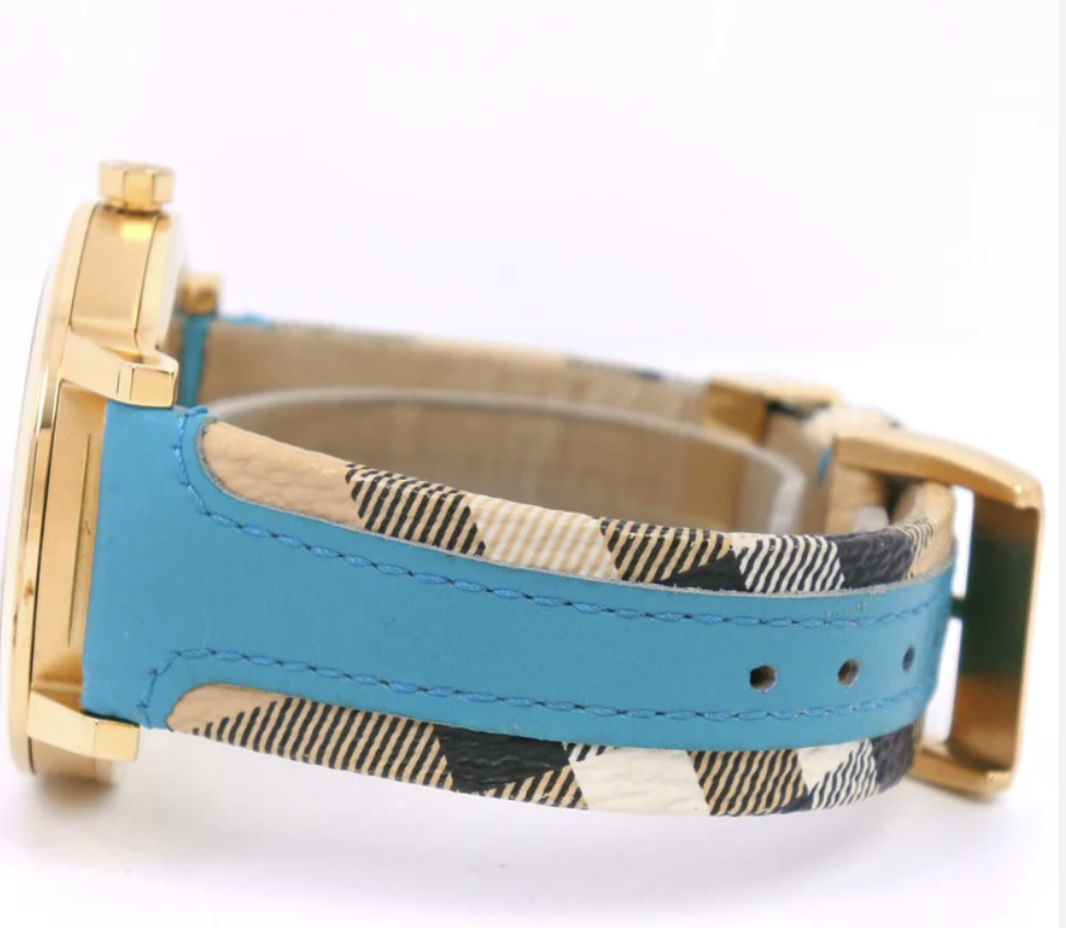 Burberry BU9018 Beige Date Dial Leather Ladies Watch