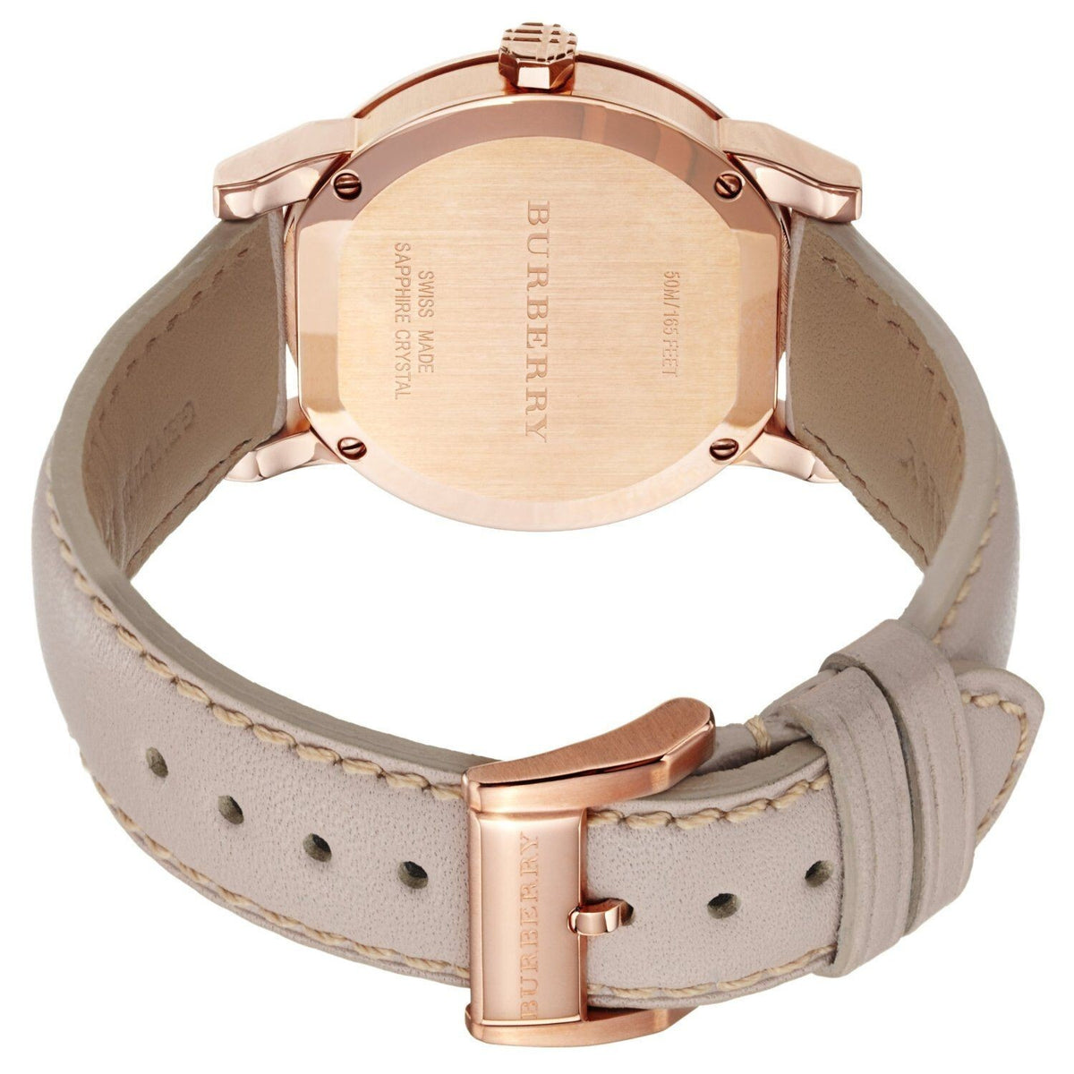 Burberry Womens BU9109 City Classic Beige Leather Strap Watch