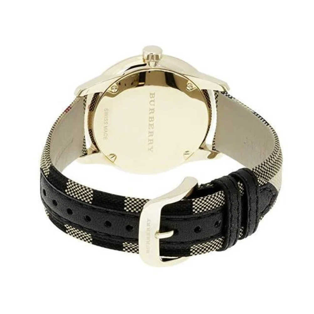 Reloj Burberry BU10001 para hombre, modelo clásico Horseferry Check, dorado