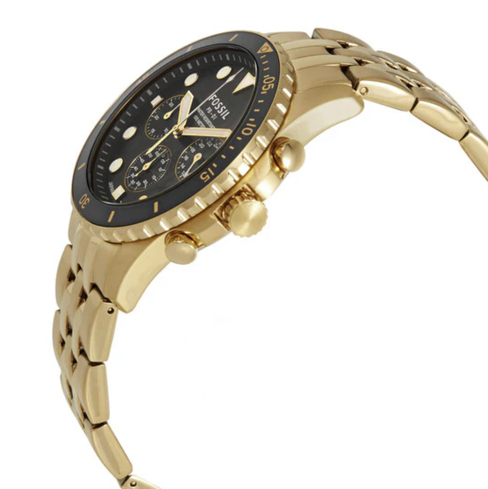 Fossil FB-01 Chrono Gold Analogue Quartz Watch FS5836