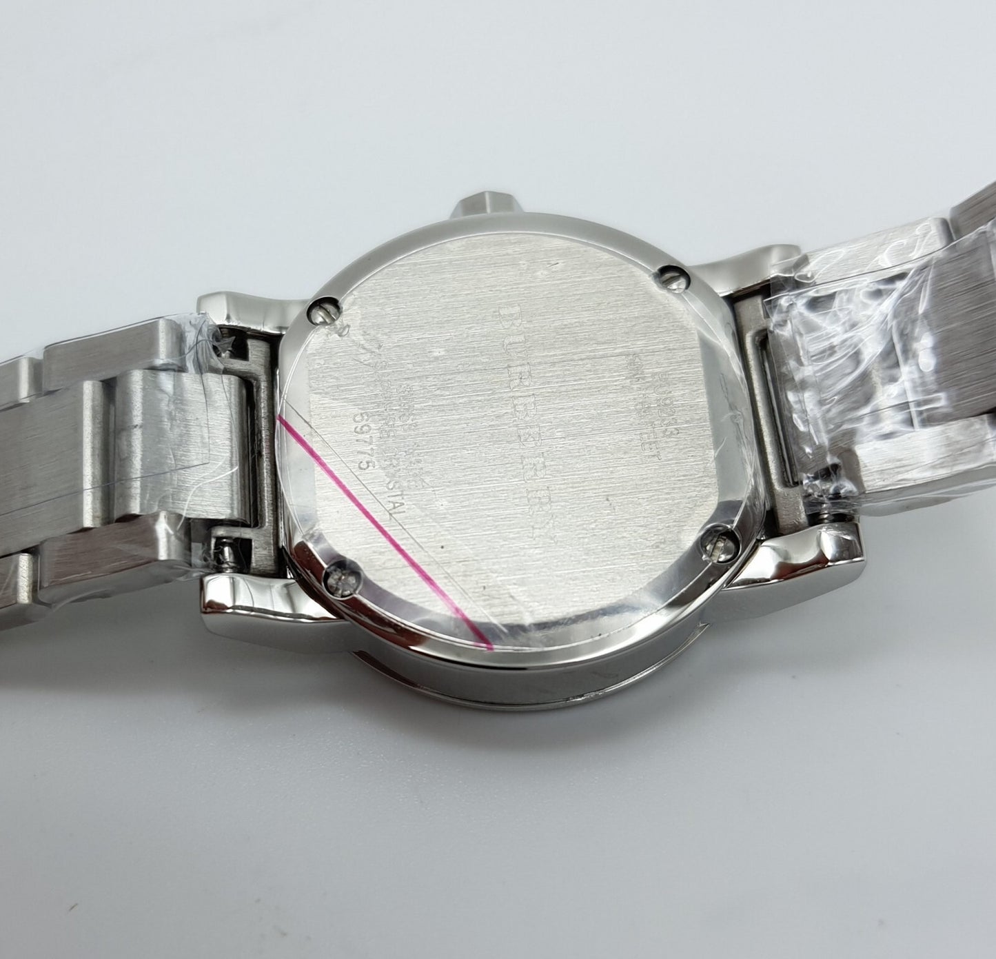 Burberry Ladies The City Engraved Check Watch BU9233