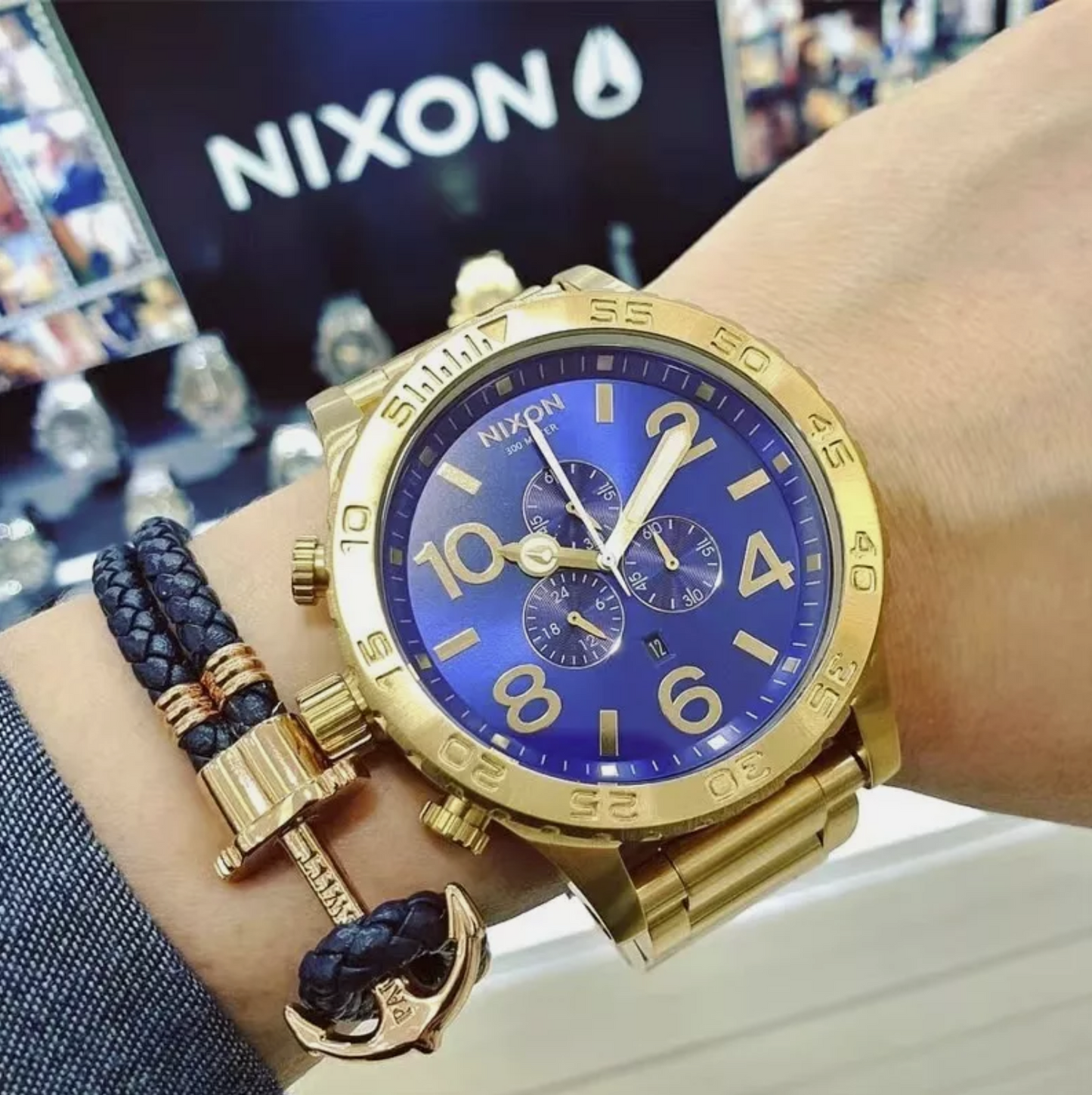 Nixon Gold Royal Sunray 51-30 Chrono Watch A083-2735