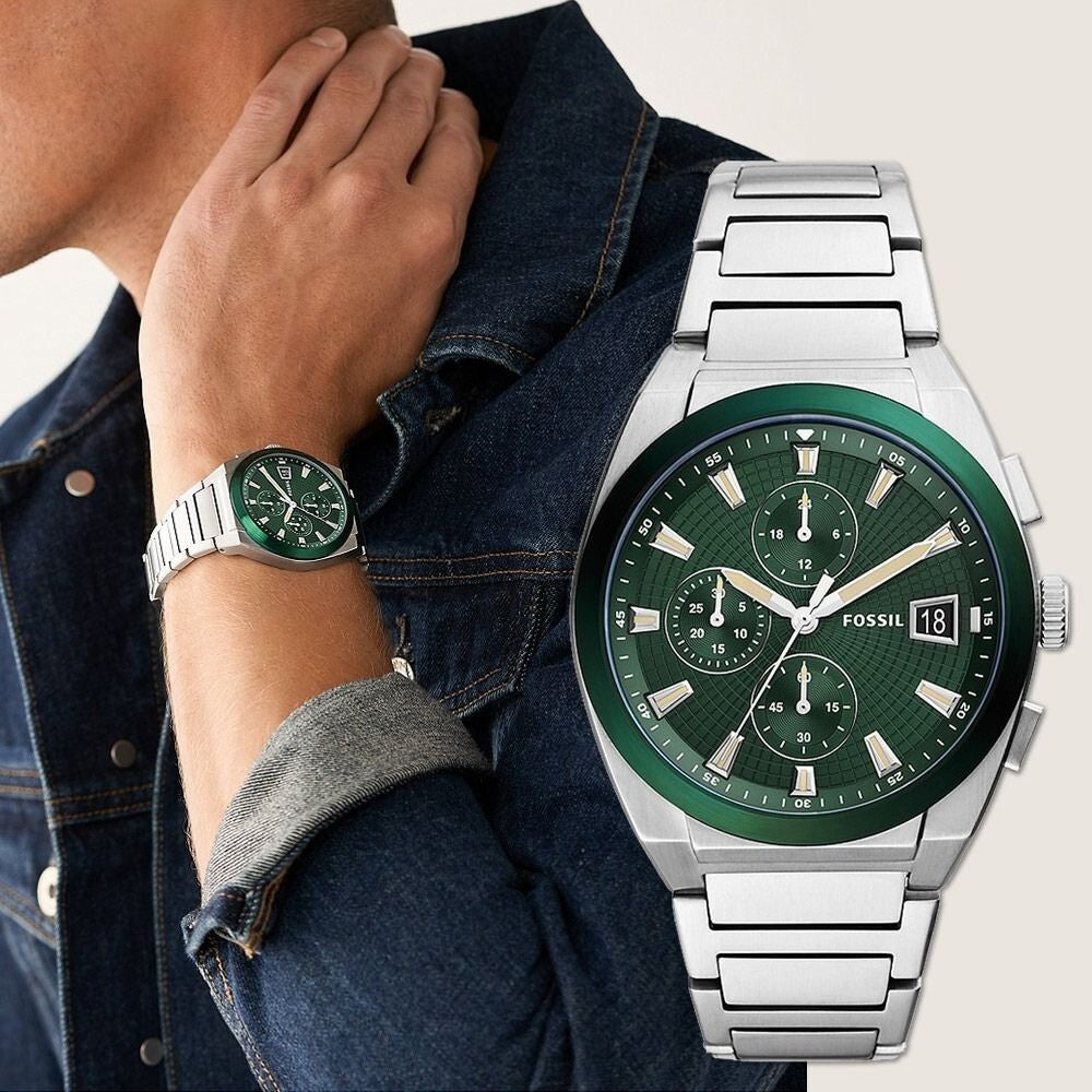 Fossil Everett Chronograph Stainless Steel Watch FS5964