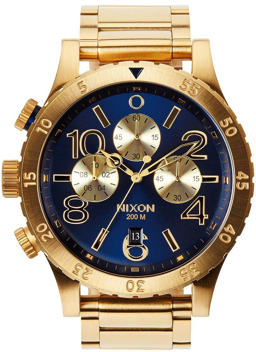 Reloj cronógrafo Nixon 48-20 para hombre, dorado, A486-1922