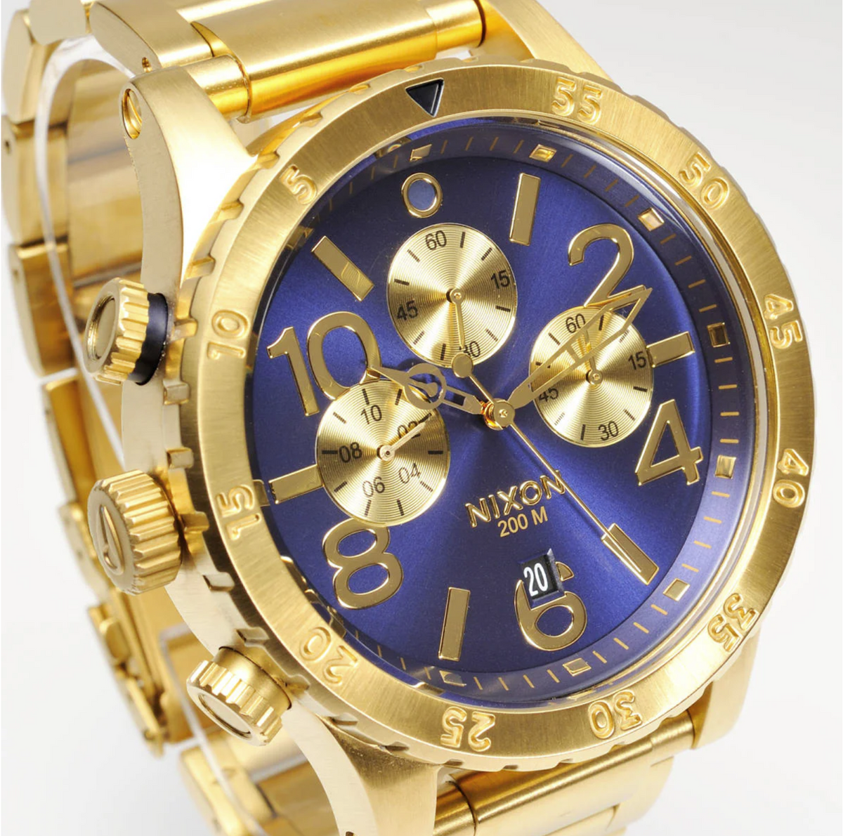 Reloj cronógrafo Nixon 48-20 para hombre, dorado, A486-1922
