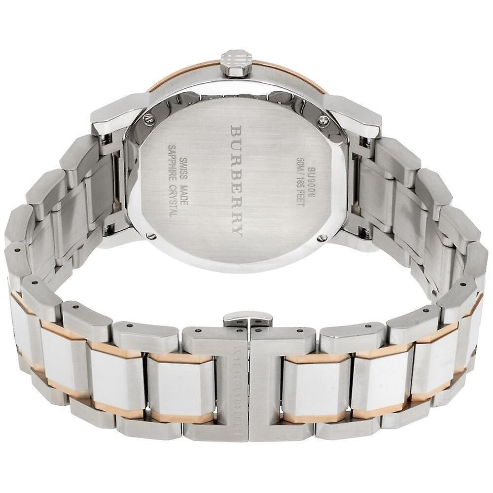 Reloj Burberry BU9006 para hombre, bicolor, estampado a cuadros