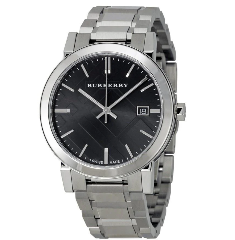 Burberry Unisex Watch The City 38mm Steel Black BU9001