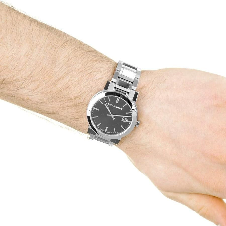 Burberry Unisex Watch The City 38mm Steel Black BU9001