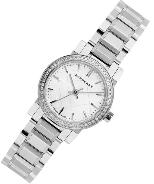 Authentic Burberry The City Watch Ladies Petite Silver BU9220