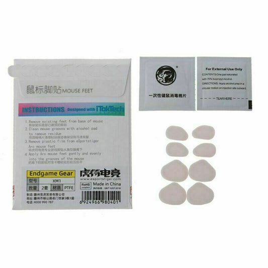 Tiger Gaming Mouse Feet Mouse Skate For Endgame Gear XM1 Mouse White 2 Sets/pack