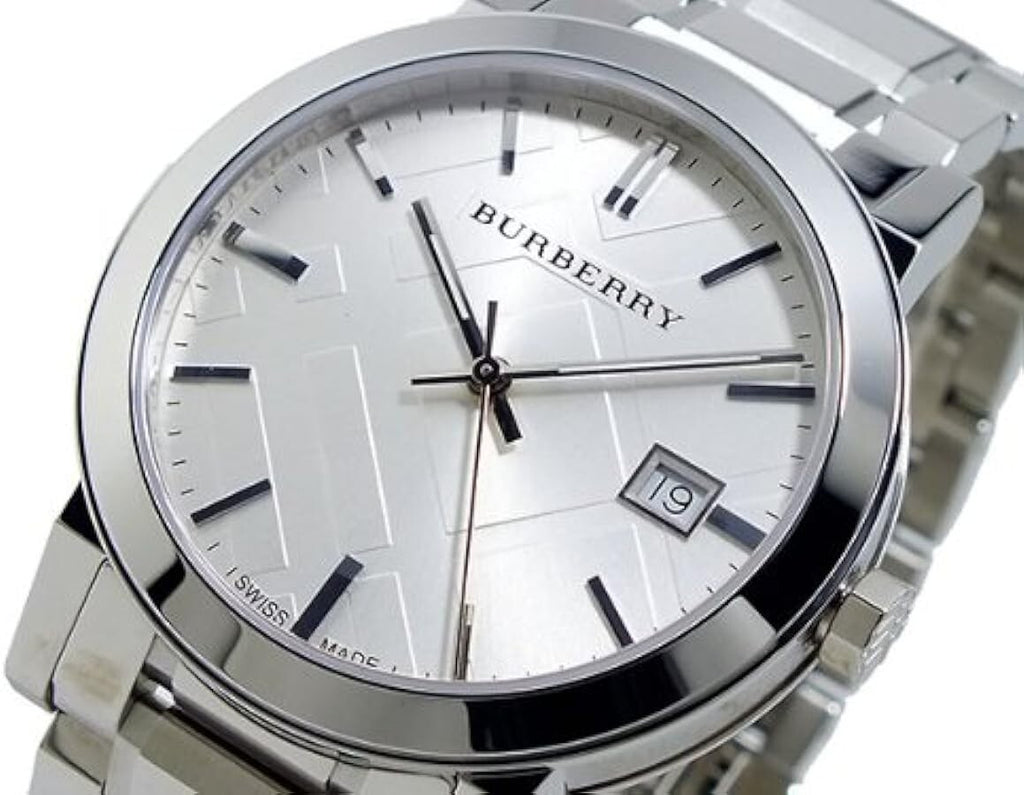 Auténtico reloj Burberry unisex The City con estampado de cuadros BU9000
