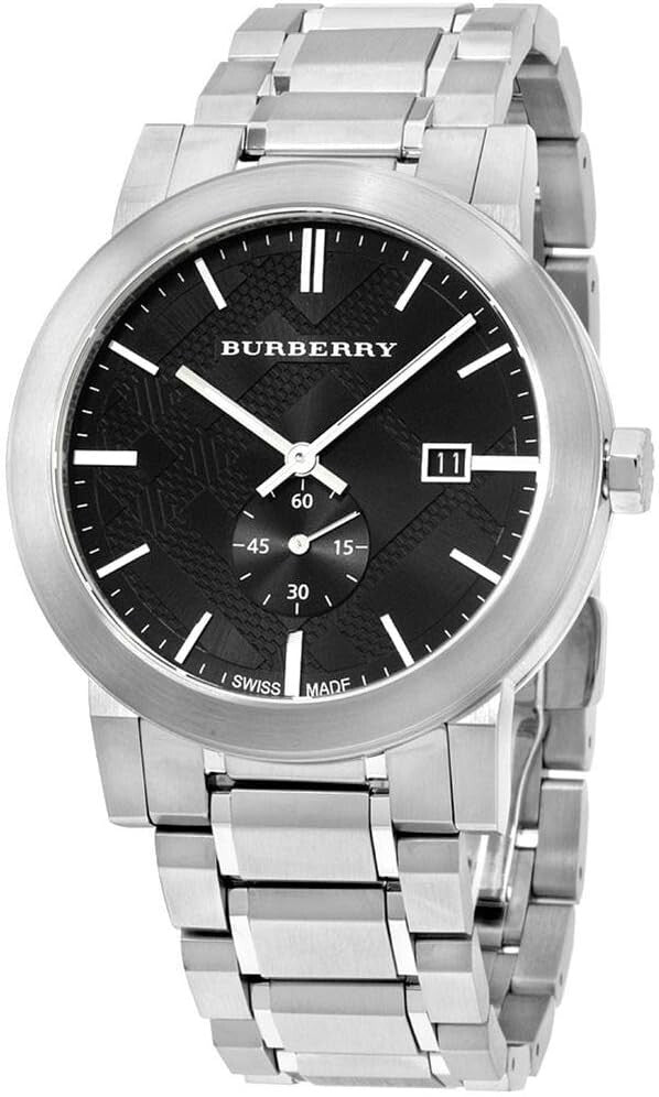 Reloj Burberry auténtico para hombre The City de 42 mm negro BU9901