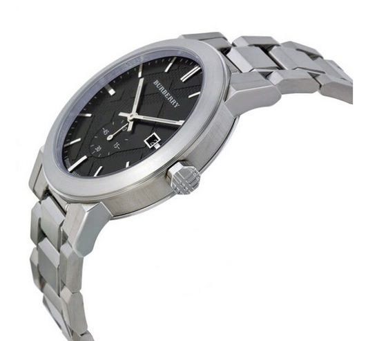 Reloj Burberry auténtico para hombre The City de 42 mm negro BU9901