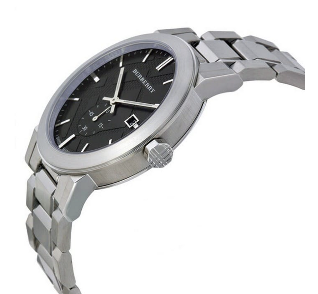 Reloj Burberry auténtico para hombre The City de 42 mm negro BU9901
