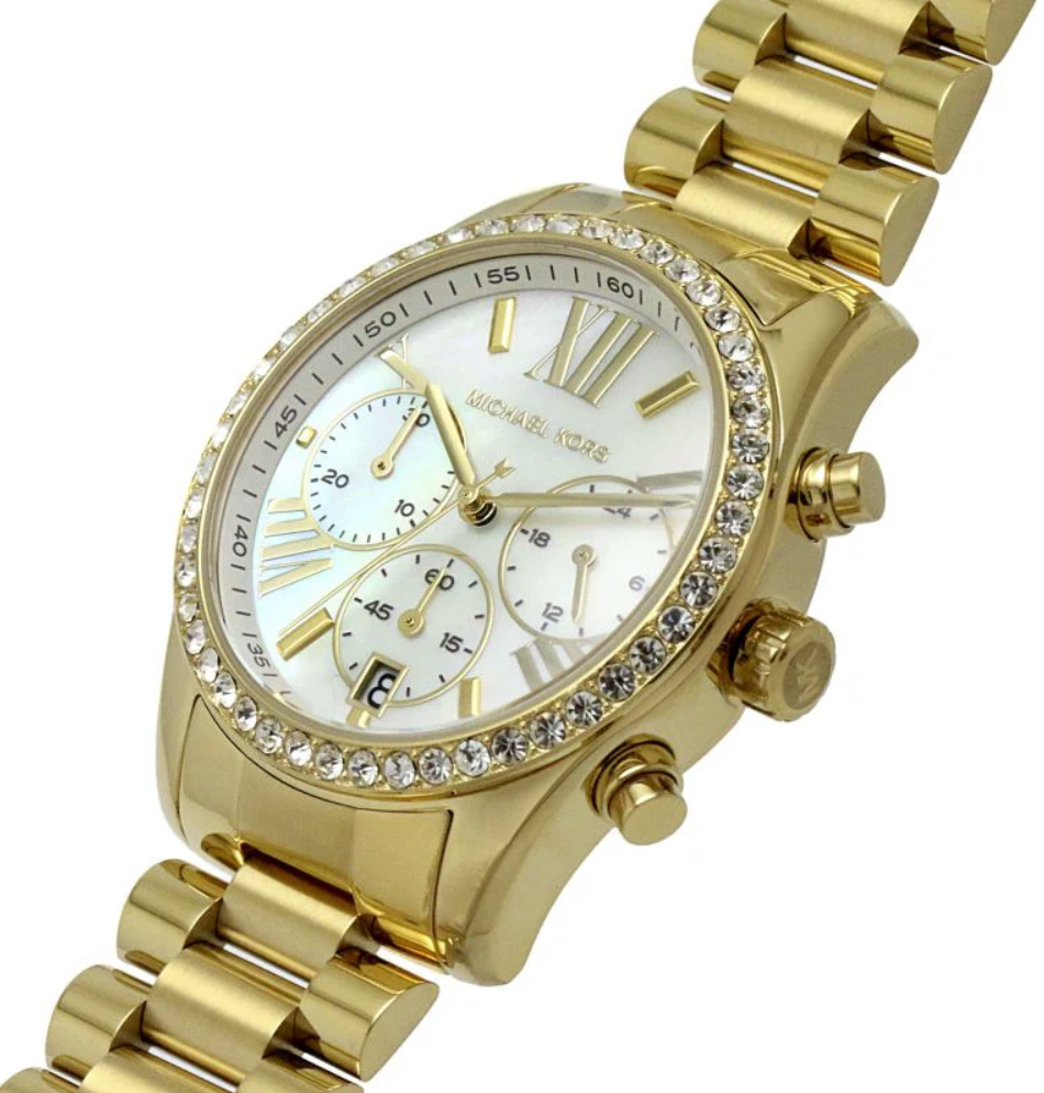 Michael Kors Lexington Lux Gold-Tone Stainless Steel Watch MK7241