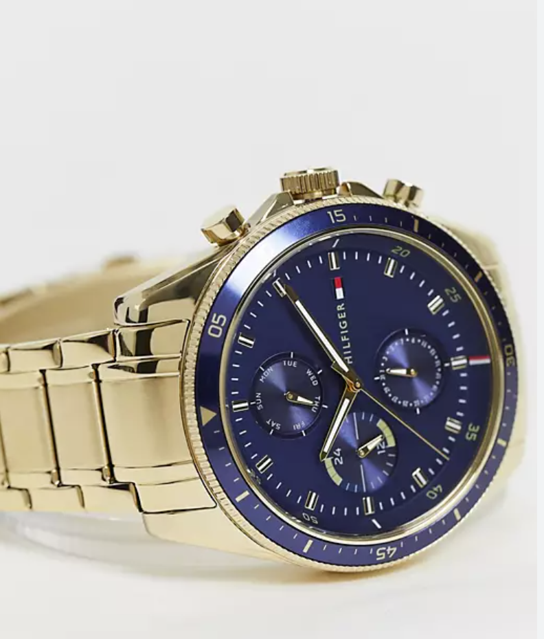Reloj de pulsera cronógrafo Parker Gold para hombre, nuevo y auténtico, modelo 1791834
