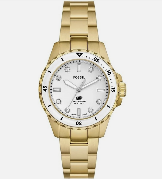 Fossil ES5350 Blue Gold Plated Bracelet Watch