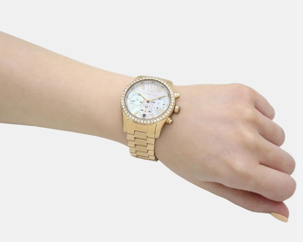 Michael Kors Lexington Lux Gold-Tone Stainless Steel Watch MK7241